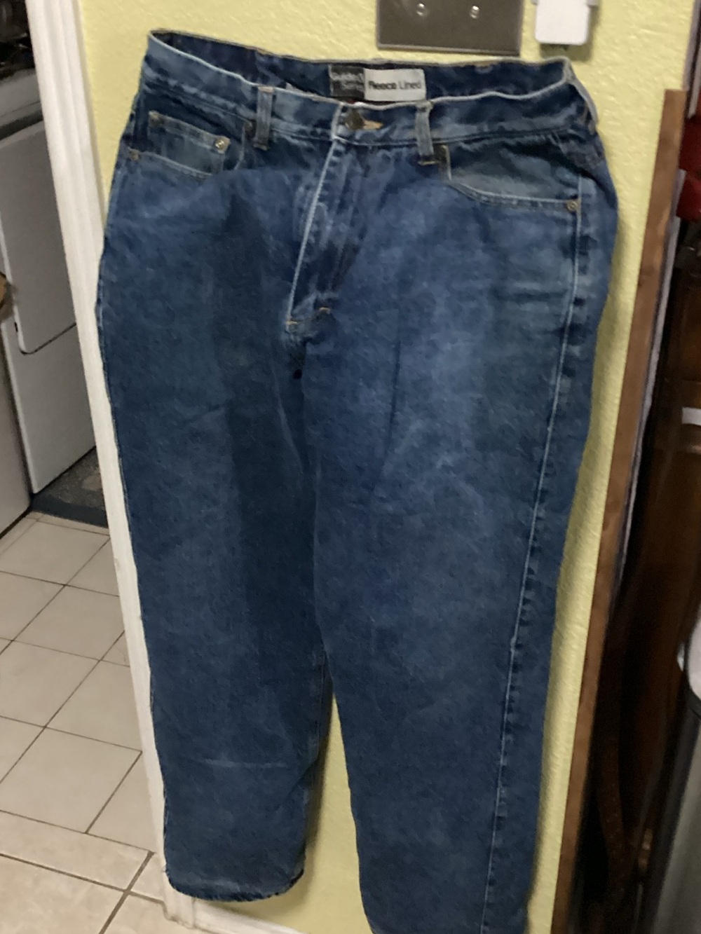 Relaxed Fit insulated lined Men’s Denim Jeans in Blue